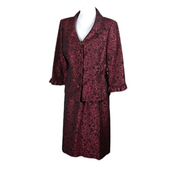 Vtg.2pc. Jessica Howard Lace Skirt Suit - Picture 1 of 10